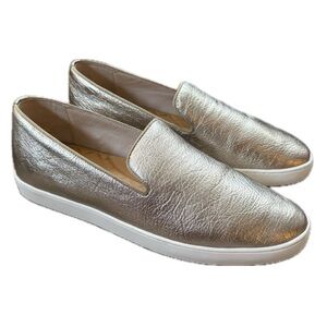 Birdies The Swift Gold Metallic Leather Slip On Sneaker Size 10.5
